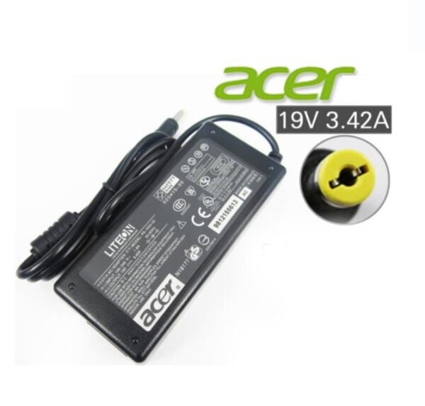 Acer 19V 3.42 Yellow Pin Adapter
