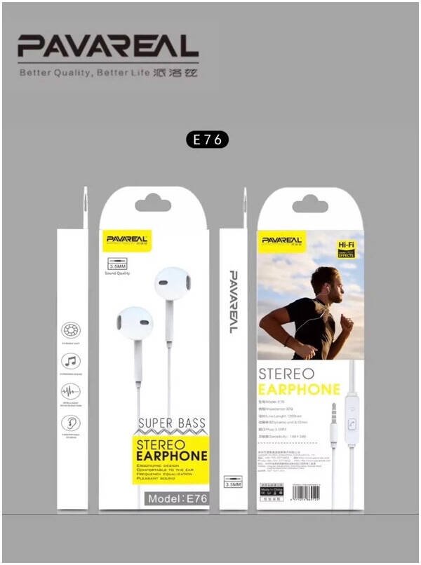 Pavarel E76 Stereo Earphone